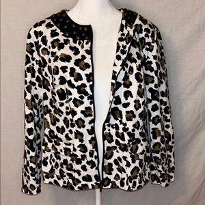 Susan Bristol Leopard Print Shacket – Size XL
